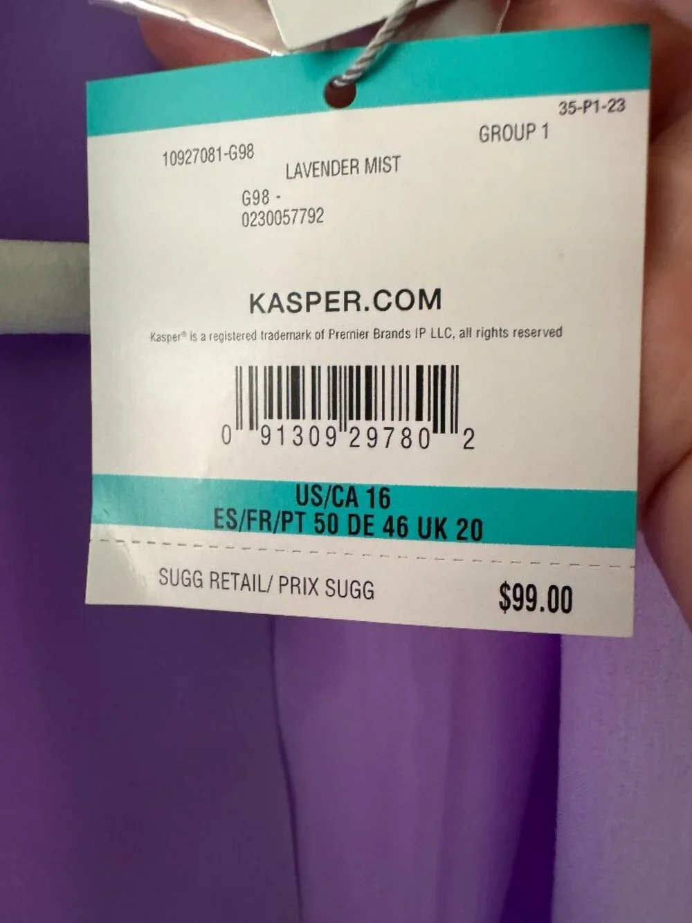 Kasper 3/4-Sleeve Shawl-Collar Jacket = NWT Size 16